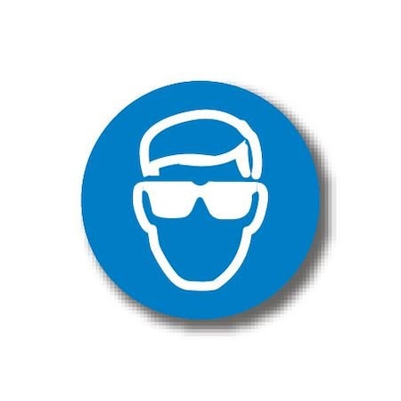 Ergomat 12in CIRCLE SIGNS - Eye Protection Required DSV-SIGN 144 #0499 -UEN